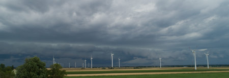 Roll cloud gathers to a storm in the sky