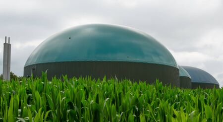 Biogas plans for generating electricity and generating energy duringの写真素材
