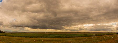 Roll cloud gathers to a storm in the sky