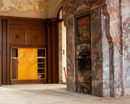 Lost Place old upper chamber mansion house before disintegrationの写真素材