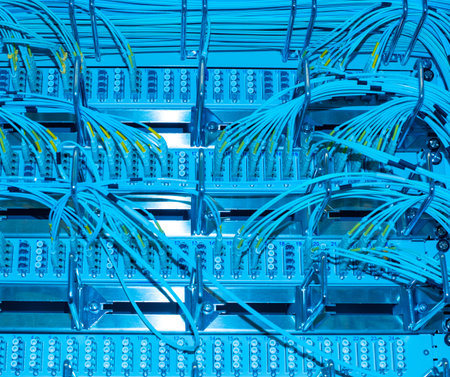 Network switch and network fiber optic fiber in a data center