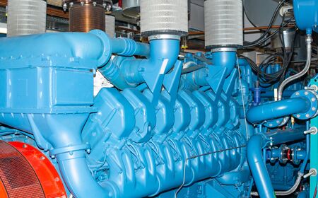 Diesel emergency generator for an IT data centerの写真素材