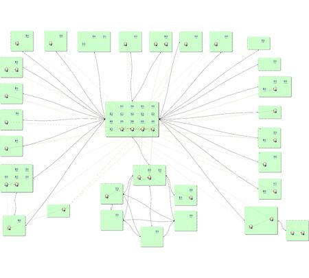 Network diagram showing the construction of an Active Directory network, illustrationの写真素材