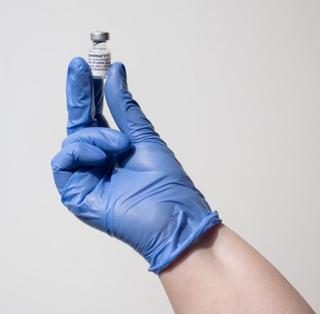 Vaccine box with the vaccine COVID-19 mRNA COMIRNATY from BioNTechのeditorial素材
