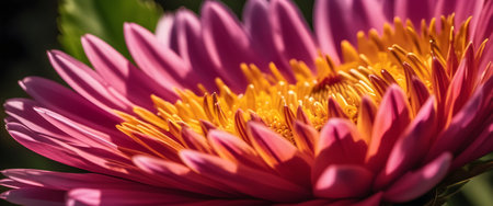 Springtime Serenity Close-up of a Yellow Bloom with Red and Purple Tonesの素材