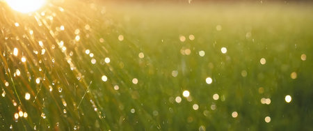 Glistening Raindrops A Mosaic of Light on a Wet Surfaceの素材