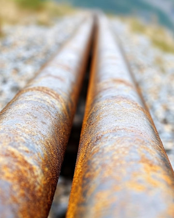 The industrial gas steam boiler shows pipes encrusted with rusty limestone, a testament to years of water exposure.の素材