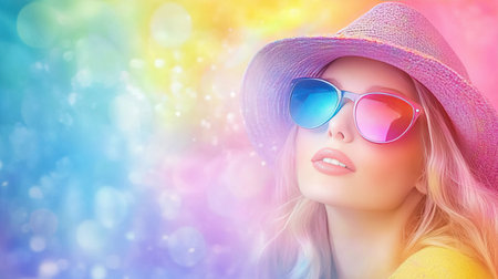 A radiant greeting card captures the essence of Holi with bright colors and a joyful atmosphere.の素材