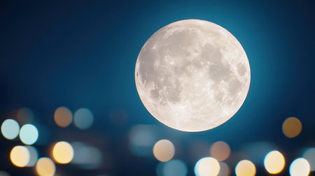 A telescope unveils the craters of the Snow Moon, capturing its majestic details. The serene night sky enhances the beauty of this celestial wonder.の素材