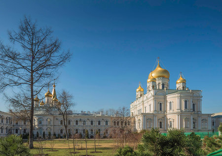 Resurrection Cathedral on the territory of the Novodevichy Convent ,Russia,St.Petersburgの写真素材