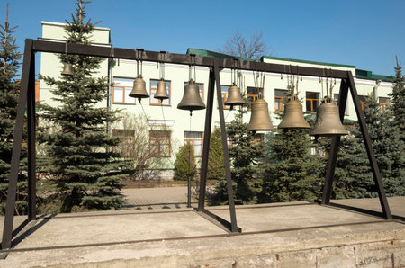 The belfry on the territory of the Novodevichy Convent ,Russia,St.Petersburgのeditorial素材