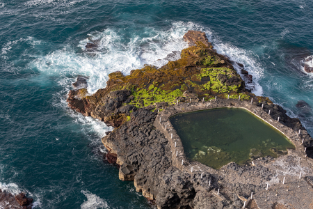 natural swimming pools on Tenerife islandの写真素材