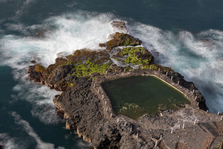 natural swimming pools on Tenerife islandの写真素材