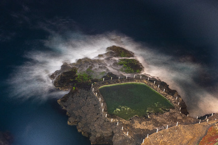natural swimming pools on Tenerife islandの写真素材