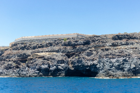 The rocky coast of the island of Tenerifeの写真素材