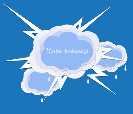 cloud lighting vectorのイラスト素材