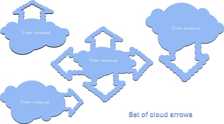 cloud arrow vectorのイラスト素材