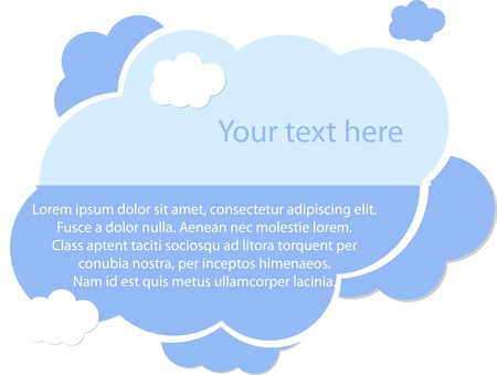 Light blue cloud for your textのイラスト素材