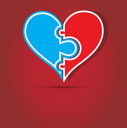 Heart puzzleのイラスト素材