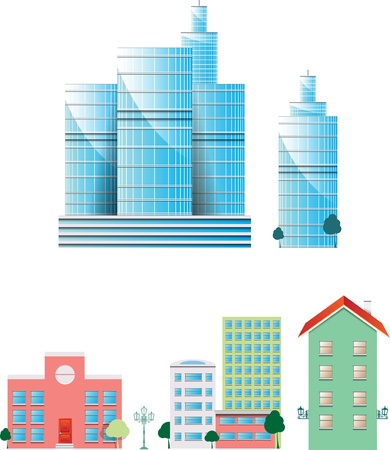 Real estate vector buildingsのイラスト素材