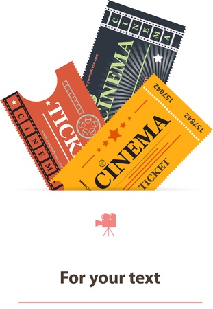 Cinema tickets background vectorのイラスト素材