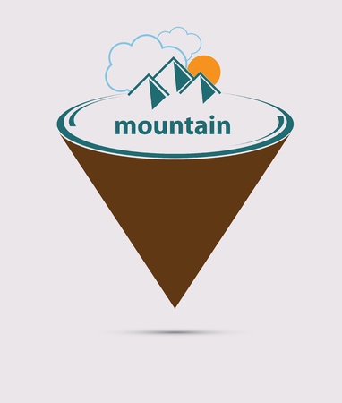 Mountain stylized vector formatのイラスト素材