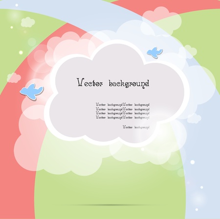 child cloud vector backgroundのイラスト素材