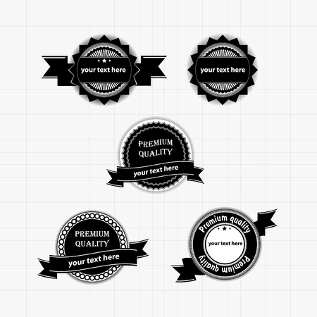 Collection of vintage labels and stamps vectorのイラスト素材