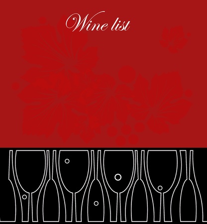 wine list design のイラスト素材
