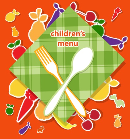 Children's menu designのイラスト素材