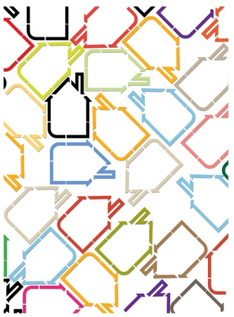 city real estate house backgroundのイラスト素材