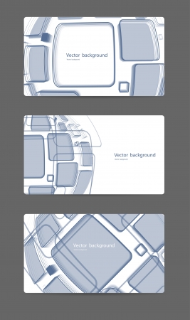 set of business cardsのイラスト素材