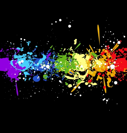 Color rainbow paint splashes for backgroundのイラスト素材