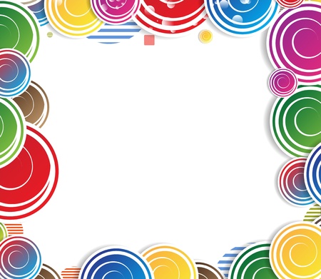 Abstract child color bright rings backgroundのイラスト素材