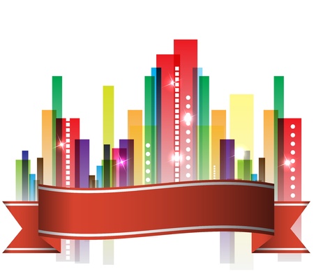 City Landscape abstract real estate vector backgroundのイラスト素材