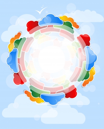 abstract white shining cloud vector backgroundのイラスト素材