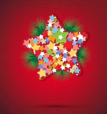 Christmas star and new year backgroundのイラスト素材