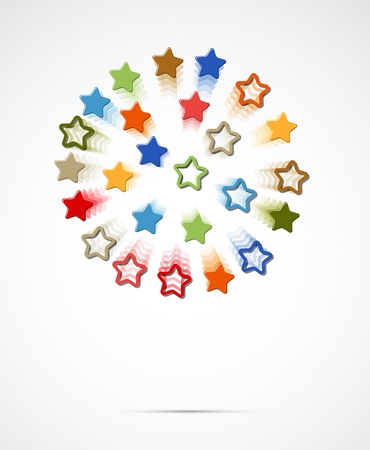 abstract light color stars fly circle backgroundのイラスト素材