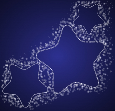 christmas and new year stars on dark skyのイラスト素材