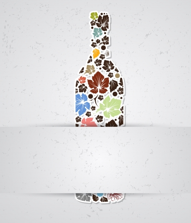 abstract drink background alcohol wine bottleのイラスト素材