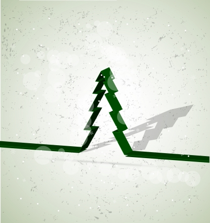 abstract futuristic christmas stylized tree with snowのイラスト素材