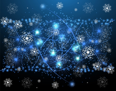 Christmas salute star and new year night background bannerのイラスト素材