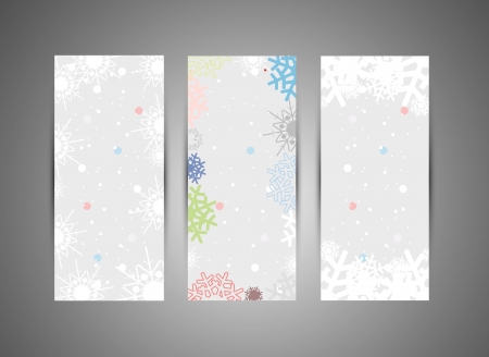 christmas and new year greeting snow bannerのイラスト素材