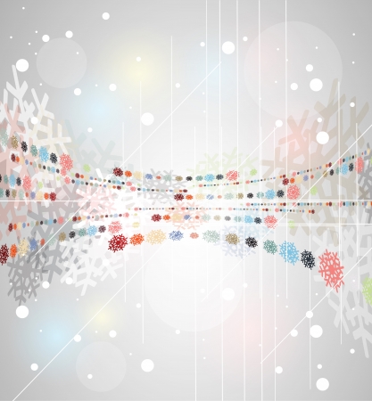 christmas and new year greeting color snow backgroundのイラスト素材