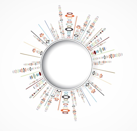 abstract futuristic color round gear technology business backgroundのイラスト素材