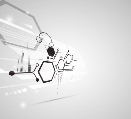 abstract gray futuristic computer technology business backgroundのイラスト素材