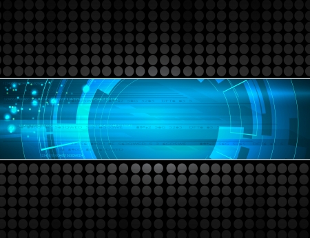 abstract dark computer technology business banner backgroundのイラスト素材