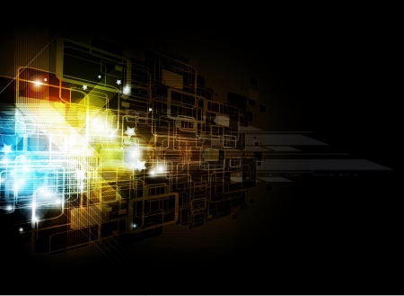 abstract dark futuristic computer technology business backgroundのイラスト素材
