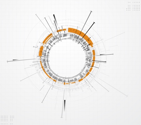 abstract circuit round computer high technology business backgroundのイラスト素材
