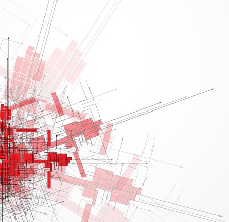 Abstract red futuristic Technology circuit background vector illustrationのイラスト素材